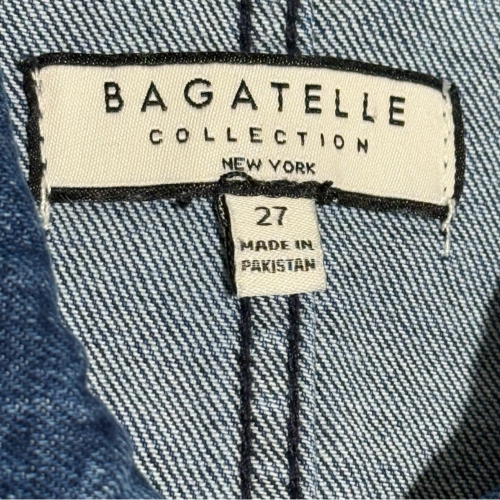 Bagatelle Collection‎ Denim Utility Romper Women’s Size 27 Belted Zip-Front - Picture 3 of 11